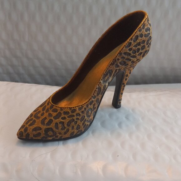 Just The Right Shoe By Raine Leopard Stiletto Mini Figurine 25017 - Picture 1 of 7